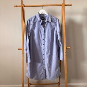 Lands’ End Light Blue Corduroy Shirt Dress